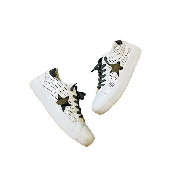 Steve Madden Star Camo White Tennis Shoes sz 7 - Picture 1 of 8